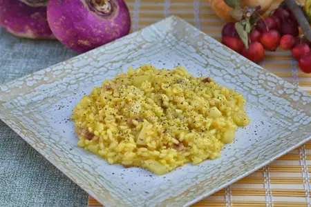 Risotto con le rape allo zafferano