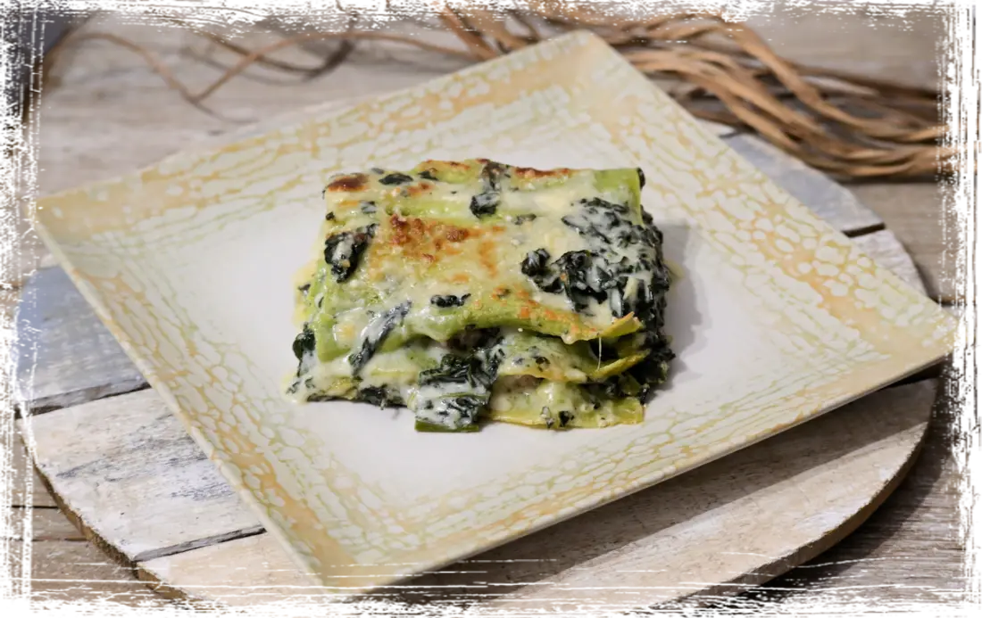 Lasagne verdi con cavolo nero e ciuìga