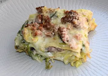 Lasagne con verza e ciuìga