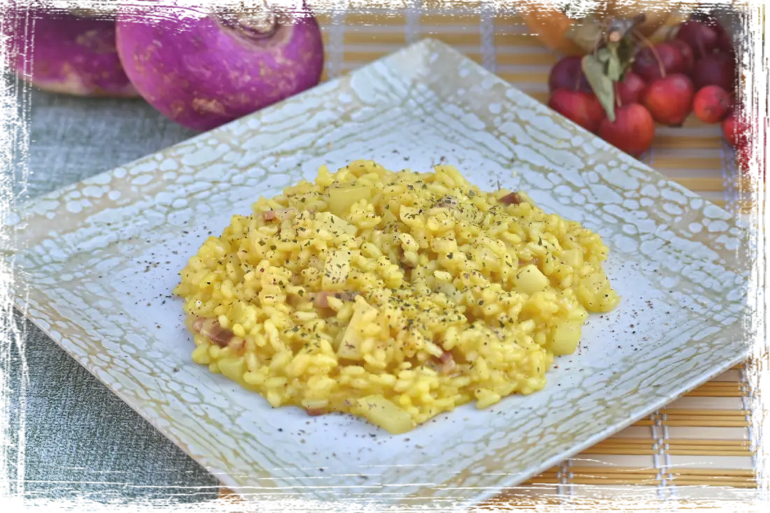 Risotto con le rape allo zafferano