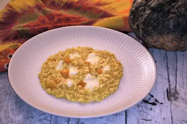 Risotto alla zucca con gocce di gorgonzola