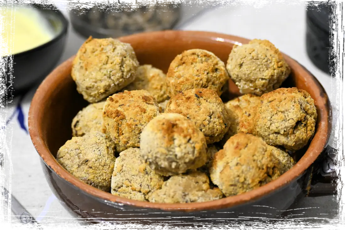 Polpettine di legumi e cereali in air fryer