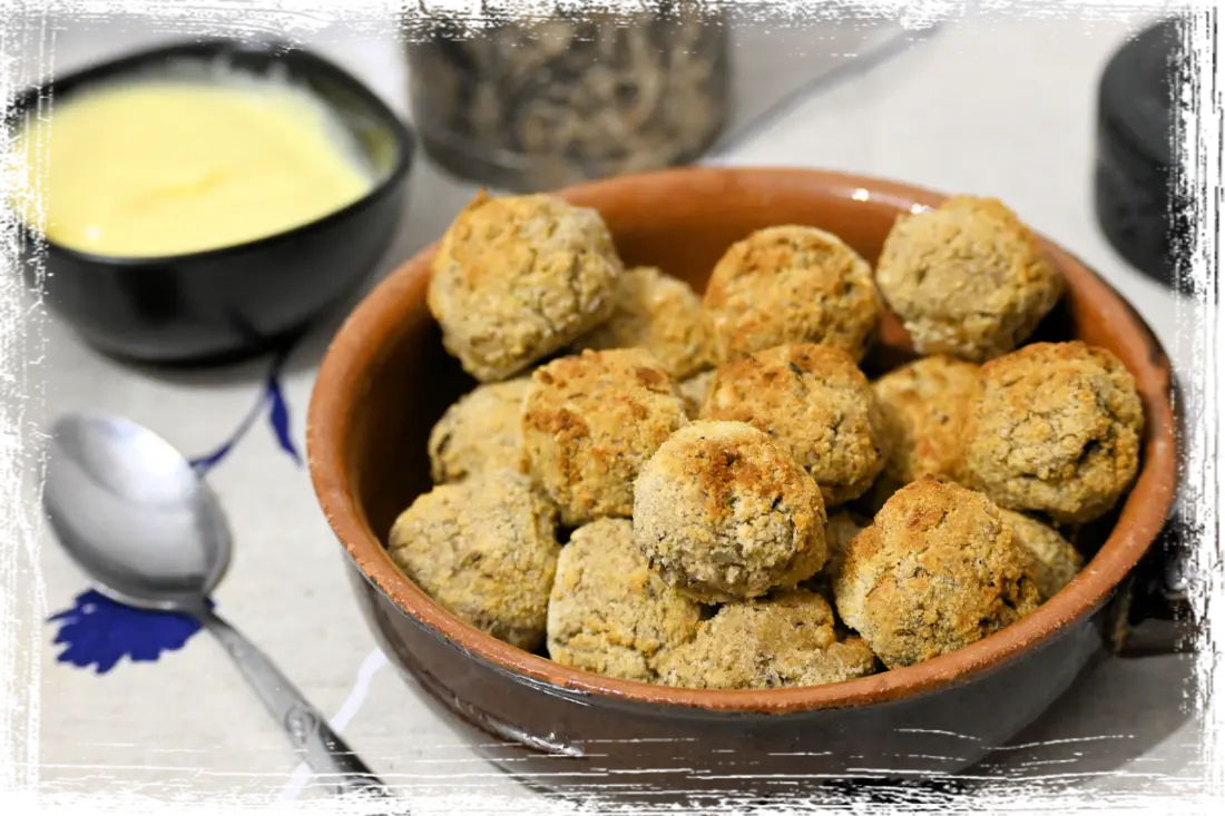 Polpettine di legumi e cereali in air fryer